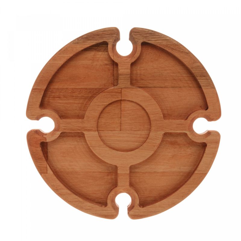 Petisqueira-de-Madeira-com-Suporte-para-Taca-Liptus-37cm-x-16cm-Woodart