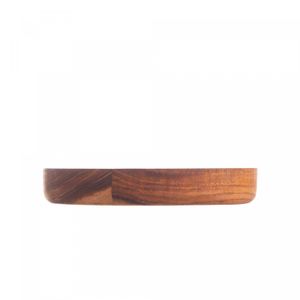 Conjunto 6 Xícaras de Chá de Cristal com Pires em Madeira Teca 190ml - Woodart
