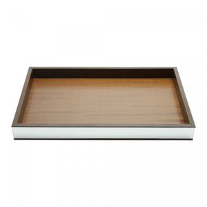 Bandeja de Madeira com Espelho 35cm x 20cm x 5cm - Woodart