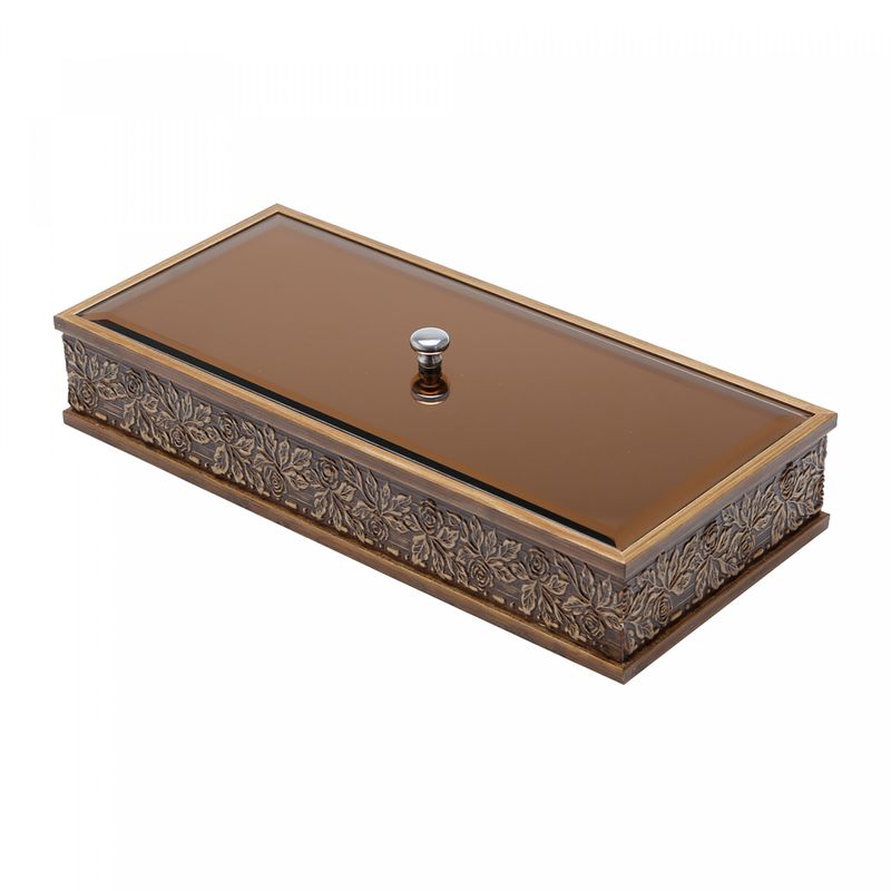 Caixa-de-Madeira-com-Tampa-em-Vidro-Bisote-Acobreado-Flores-34cm-x-16cm-x-75cm-Woodart