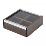 Caixa-para-Cha-de-Madeira-com-4-Divisorias-e-Tampa-em-Vidro-Naturals-18cm-x-18cm-x-6cm-Woodart