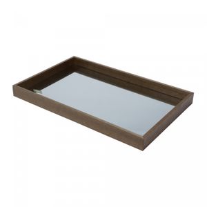 Bandeja de Madeira com Espelho Naturals 46cm x 26cm x 5cm - Woodart
