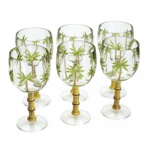 Conjunto 6 Taças de Acrílico Palm Tree 495ml - Wolff