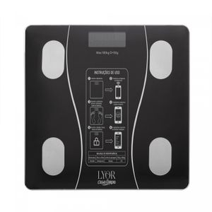 Balança para Bioimpedância de Vidro com Bluetooth e Aplicativo - Lyor