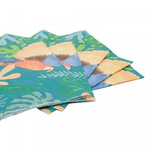 Conjunto de 20 Guardanapos de Papel Estampado Tropical Birds 33cm x 33cm - Lyor