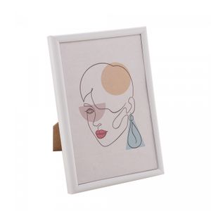 Porta-Retrato de Plástico Branco 10cm x 15cm - Lyor