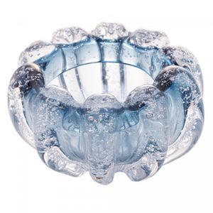 Centro de Mesa de Vidro Italy Azul 16cm x 8cm - Lyor