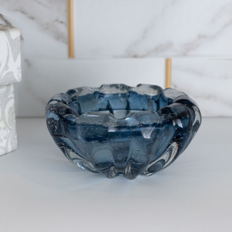 Centro-de-Mesa-de-Vidro-Italy-Azul-16cm-x-8cm-Lyor