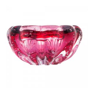 Centro de Mesa de Vidro Italy Rosa 12,5cm x 6,5cm - Lyor