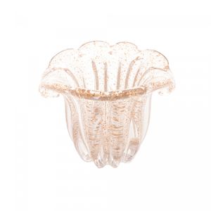 Vaso de Vidro Italy Dourado 13cm x 11cm x 10cm - Lyor