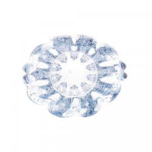 Vaso de Vidro Italy Azul 13cm x 11cm x 10cm - Lyor
