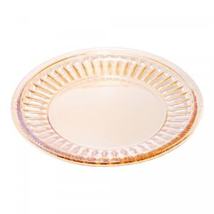 Prato para Sobremesa de Cristal Ecológico Imperial Âmbar Metalizado 19,5cm - Lyor