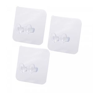 Conjunto de 3 Ganchos Auto Adesivos de Plástico 6cm - Lyor