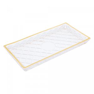 Travessa para Servir de Cristal com Fio de Ouro Deli Diamond 28,5cm x 14,5cm x 2cm - Lyor