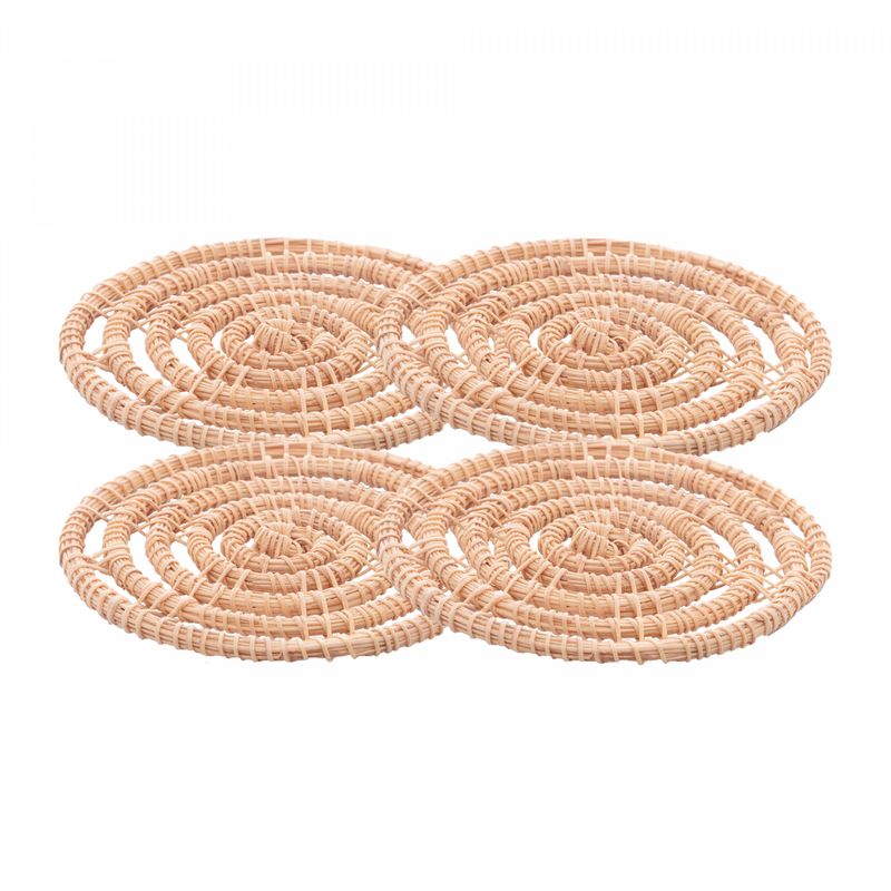 Conjunto-4-Porta-Copos-de-Fibra-Natural-Palm-10cm-Lyor