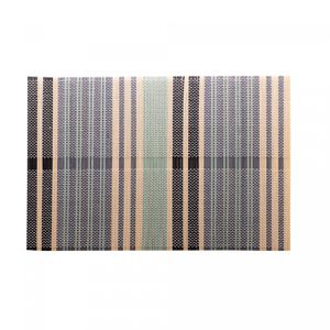 Lugar Americano de Bambu Esteira Listrado 45cm x 30cm - Lyor