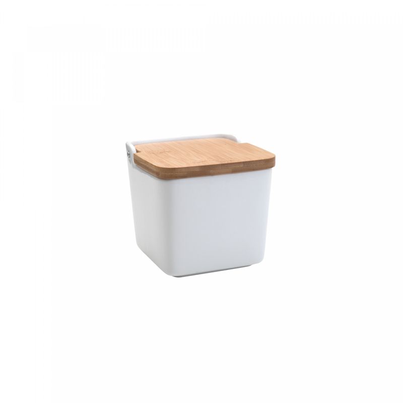 Saleiro-de-Mesa-de-Ceramica-com-Tampa-de-Bambu-Bianco-12cm-Lyor