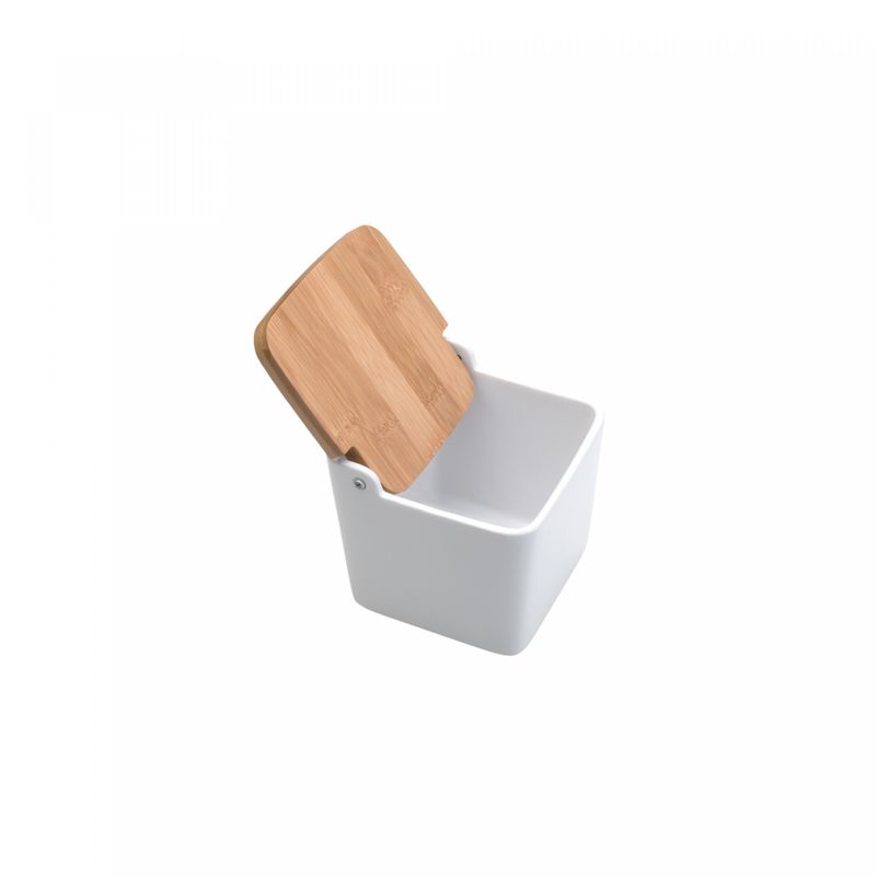 Saleiro-de-Mesa-de-Ceramica-com-Tampa-de-Bambu-Bianco-12cm-Lyor