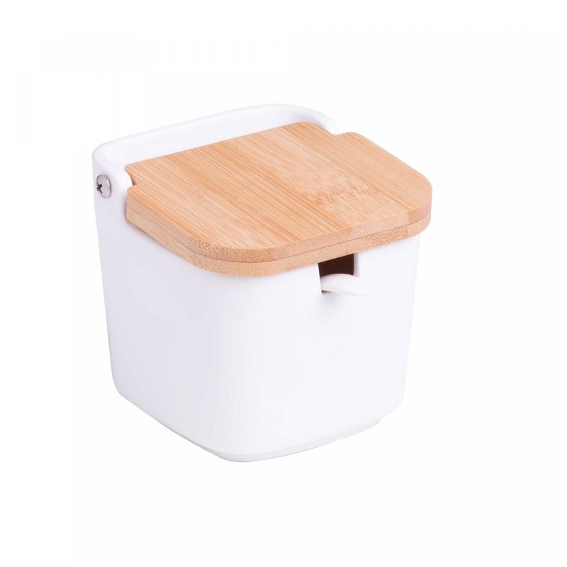 Saleiro-de-Mesa-de-Ceramica-com-Tampa-de-Bambu-e-Colher-Bianco-95cm-x-9cm-Lyor