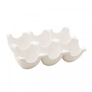 Bandeja para 6 Ovos de Porcelana New Bone Montana 9,5cm x 14cm x 3cm - Lyor