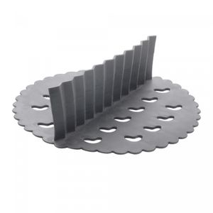 Tapete Protetor com Divisória de Silicone para Air Fryer Redondo Cinza 18cm x 18cm x 5,5cm - Lyor