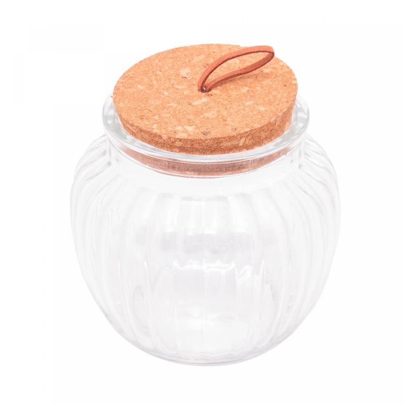 Pote-de-Vidro-com-Tampa-de-Rolha-e-Puxador-Classic-600ml-Lyor
