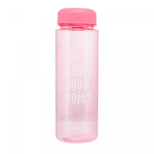 Garrafa Squeeze de Poliestireno Translúcida Rosa 520ml - Lyor