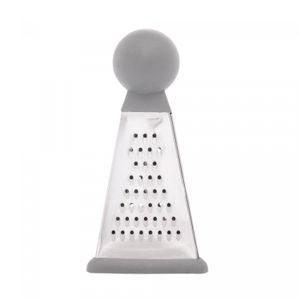 Ralador de Aço Inox 3 Faces com Cabo Cinza 7cm x 7cm x 15,5cm - Lyor