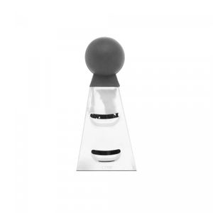 Mini Ralador de Aço Inox 3 Faces com Cabo Preto 4cm x 4cm x 9cm - Lyor