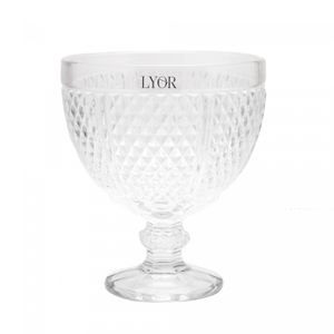 Potiche de Cristal com Pé Bico de Jaca 15cm x 28cm - Lyor