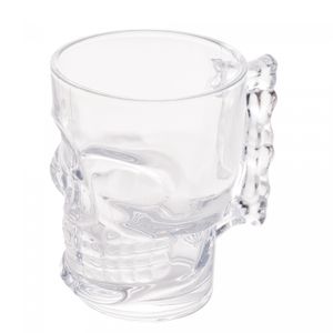 Caneca para Chopp e Cerveja de Vidro Caveira Rock Style 510ml - Lyor
