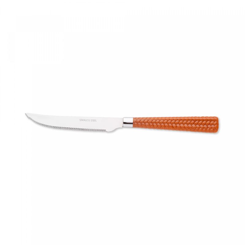 Conjunto-6-Facas-de-Churrasco-de-Aco-Inox-com-Cabo-de-Plastico-Rattan-Marrom-22cm-Lyor