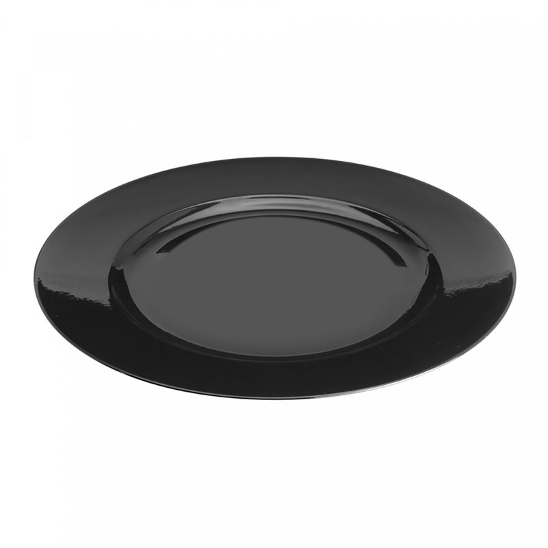 Sousplat-de-Plastico-Opala-Preto-33cm-Lyor