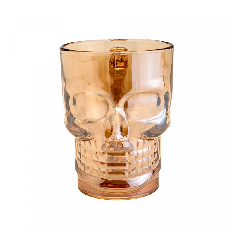 Caneca-para-Chopp-e-Cerveja-de-Vidro-Caveira-Rock-Style-Ambar-Metalizado-510ml-Lyor