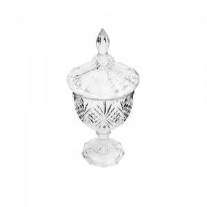 Potiche de Cristal com Pé Dublin 11,5cm x 24,5cm - Lyor