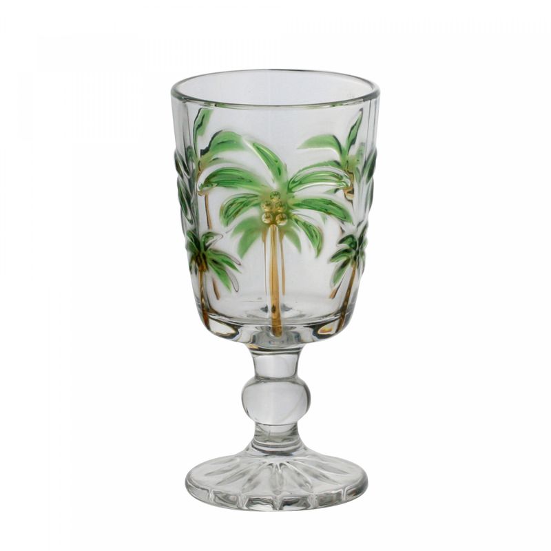 Conjunto-6-Tacas-de-Agua-de-Vidro-Tropical-Palm-Hand-Painting-310ml-Lyor
