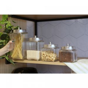 Porta Mantimento de Vidro com Tampa de Metal Vegas 1,7L - Lyor