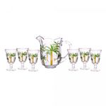Conjunto-Jarra-com-6-Tacas-de-Cristal-Palm-Hand-Painting-15L-240ml-Lyor