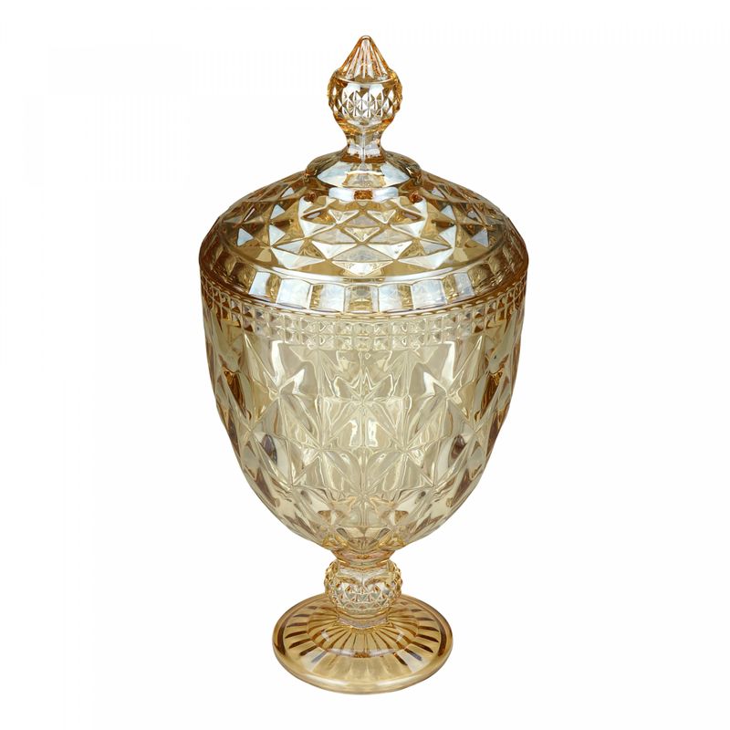 Potiche-de-Cristal-com-Pe-Diamond-Ambar-Metalizado-15cm-x-32cm-Lyor
