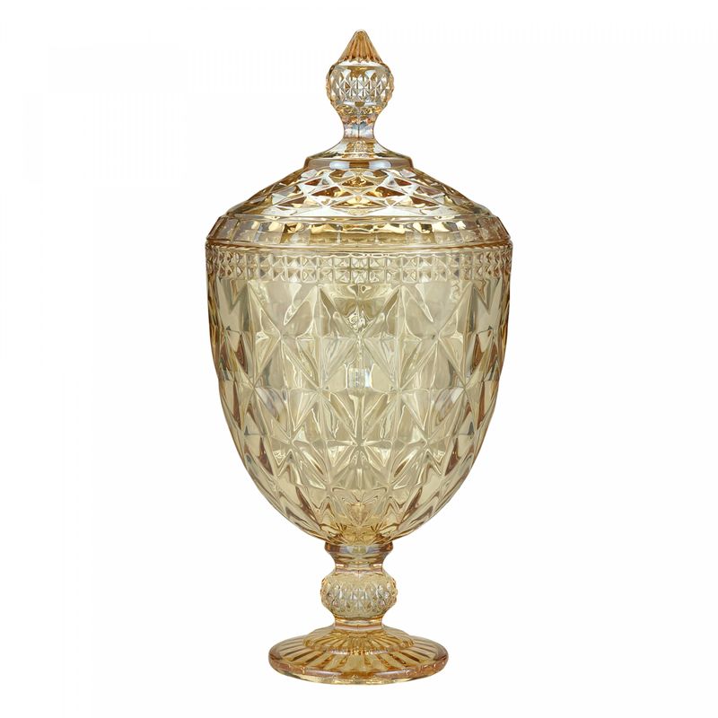 Potiche-de-Cristal-com-Pe-Diamond-Ambar-Metalizado-15cm-x-32cm-Lyor