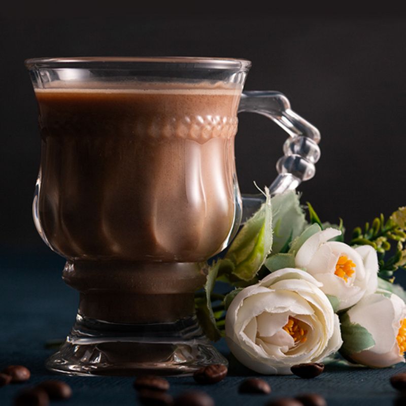Taca-de-Cappuccino-de-Cristal-com-Alca-e-Pe-Diamante-142ml-Lyor