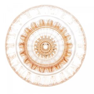 Vaso de Vidro com Pé Renaissance Âmbar Metalizado 14,5cm x 11,5cm - Lyor
