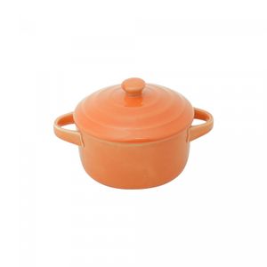Caçarola de Porcelana Farm Laranja 14,5cm x 9cm x 11,5cm - Lyor