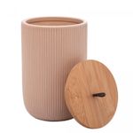 Potiche-de-Ceramica-com-Tampa-de-Bambu-e-Pegador-de-Corda-Lines-Bege-10cm-x-10cm-x-15cm-Lyor