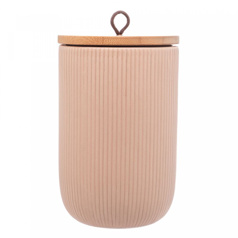 Potiche-de-Ceramica-com-Tampa-de-Bambu-e-Pegador-de-Corda-Lines-Bege-10cm-x-10cm-x-15cm-Lyor