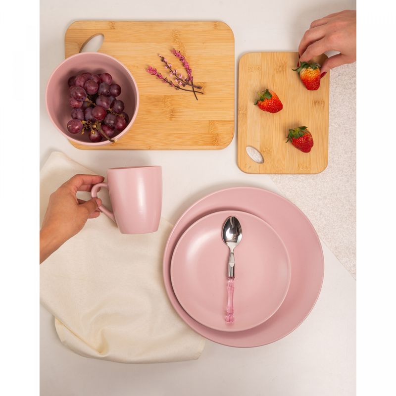 Prato-para-Sobremesa-de-Ceramica-Cronus-Rosa-205cm-Lyor