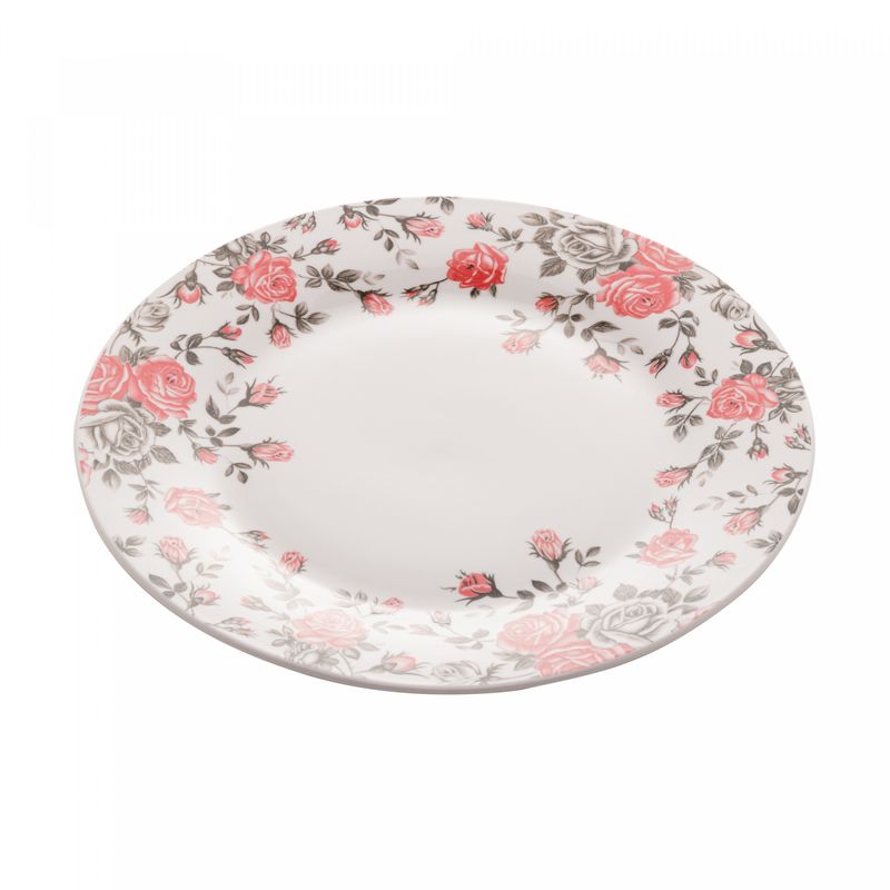 Prato-para-Sobremesa-de-Porcelana-Pink-Garden-Raso-195cm-Lyor