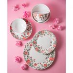 Prato-para-Sobremesa-de-Porcelana-Pink-Garden-Raso-195cm-Lyor