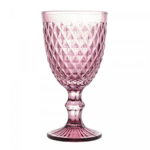 Taça para Água de Vidro Bico de Abacaxi Lilás 320ml - Lyor
