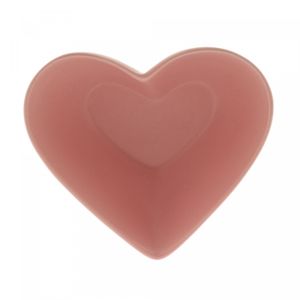 Coração Decorativo de Cerâmica Heart Rosa 21cm x 21cm x 7cm - Lyor